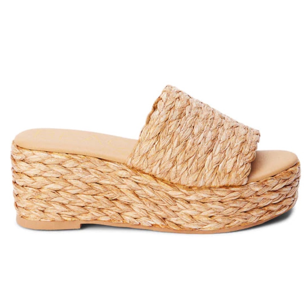 New in box. Raffia Wedge Sandal. Multiple sizes